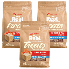 하림펫푸드 더리얼 동결건조 트릿, 연어, 30g, 3개