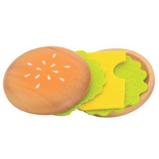 WOODY PUDDY 漢堡, 1個, 漢堡 棕色 + 綠色 + 黃色