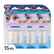 Eye Charm Magic Shark 216 雙面雙眼皮膠帶套裝, 混色, 15套