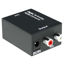 Alanview 數位轉類比音訊轉換器 SPDIF光纖同軸輸入 R/L立體聲輸出, AL5063, 1個