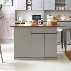 장인가구 다이닝 아일랜드 식탁 수납형 방문설치, 소프트 그레이