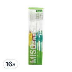 MISO DENTAL 高級柔軟牙套牙刷 隨機出貨, 16入, 1組