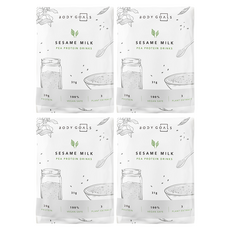 BODY GOALS 豌豆蛋白飲 芝麻歐蕾, 31g, 4包