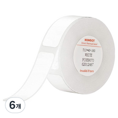 님봇 D11 / D110 / D101 라벨프린터용 라벨지 화이트 12 x 40 mm, 1칸, 6개