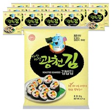 광천김 바삭바삭 광천김 두번 구운 김밥김, 20g, 15개