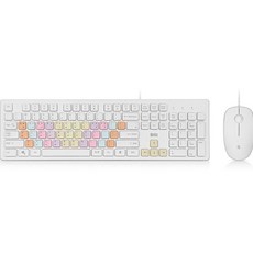 Britz Rainbow 有線鍵盤+鼠標套組, BK200C彩虹, 混合顏色, 一般型