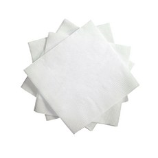 餐巾工廠 雞尾酒素色餐巾, 白色, 1個, 3000入