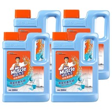 Mr Muscle 威猛先生 地板清潔劑 去污 快乾不黏腳 弱酸性配方, 2L, 4桶