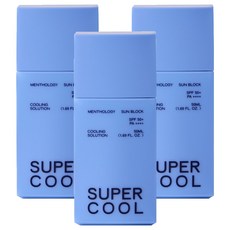 멘톨로지 슈퍼 쿨 선블록 SPF50+ PA++++, 50ml, 3개