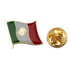 A-ONE 匯旺 國旗別針 國旗徽章 7.5 x 6cm 一組 愛國紀念品, 墨西哥, 3件