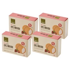 올가홀푸드 딸기가 들어간 샌드웨이퍼, 딸기맛, 32g, 4개
