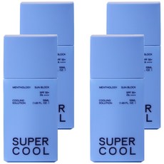 멘톨로지 슈퍼 쿨 선블록 SPF50+ PA++++, 50ml, 4개