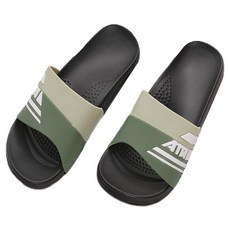 ATTA 運動風圖紋室外拖鞋, 流線質感霧面鞋面, 3cm厚底, MIT台灣製, 綠色, 290mm