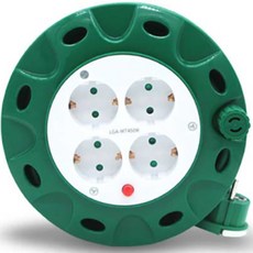 FOR LG 圓形接地超薄型捲線式延長線 4孔 LGA-MT450R, 5m, 混合顏色, 1個