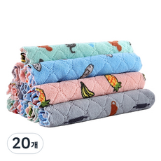 Alwaily 多用途雙面圖案廚房抹布 隨機出貨 TSP1565, 20個