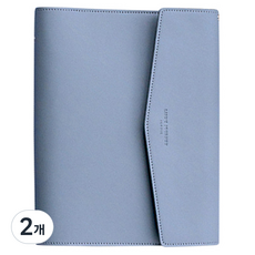 아이코닉 저니 오거나이저 가죽 커버 6공 바인더 A5, 04 페일 블루, 2개