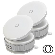 HINBA 強力吸附 360度旋轉 手機磁吸支架, 白色, 2個