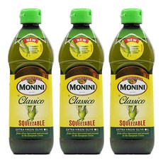 MONINI Oils Classico 特級初榨橄欖油 擠壓瓶, 450ml, 3個