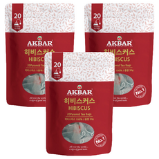 아크바 히비스커스 피라미드 티백, 1.5g, 20개입, 3개