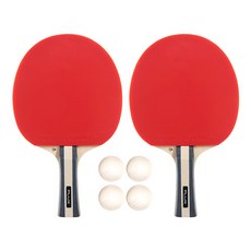 DUNLOP Flux Extreme 乒乓球拍 2支 + 桌球 4顆, 1組, ITTF-107-080