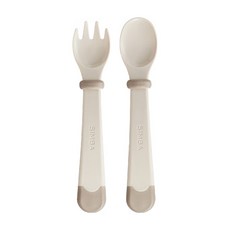 Simba 小獅王辛巴 美味兒童叉匙組 湯匙 + 叉子 + 收納盒 6個月以上適用, 杏茶色, 1組