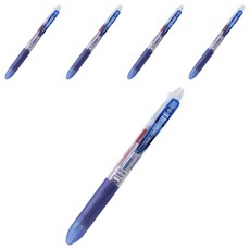 CROWN 前端可擦3色原子筆 0.48mm, 5個, 藍色