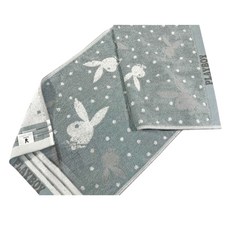 PLAYBOY 雪國星空運動毛巾，100%純棉超柔細舒適，吸水性強，防蹣抗菌, 灰色, 1條