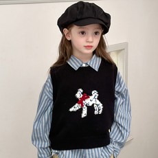 Starbean 兒童蝴蝶結狗針織背心