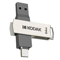 KODAK 柯達 雙接口Type-C 3.2 雙用途2合1隨身碟 K273, 1個, 64GB