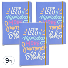 빅드림 A5 밴딩 Less 먼데이 다이어리, 딥퍼플, 9개