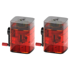 deLi 得力 自動進紙立式透明削鉛筆機 71162RD, 紅色, 2個