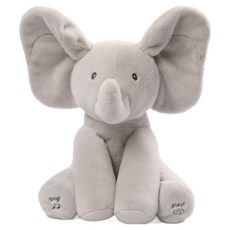 GUND 小象躲貓貓互動玩偶, 小象躲貓貓互動玩偶 灰色, 1盒
