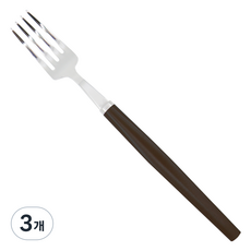 아뻬티 브릴로 컬러 디저트 포크, 다크 브라운, 3개