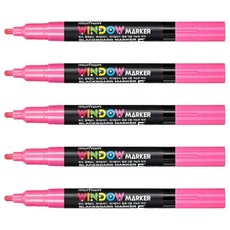 문화연필 윈도우마카 핑크, 5개, 1색