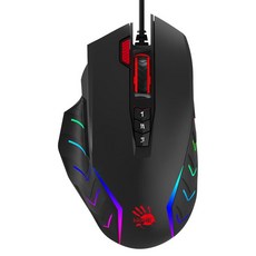 A4 TECH Bloody 95智尊2X RGB電競鼠 PMW3325光學引擎 5000CPI 六種狙擊模式 無磨靈敏金靴, A4MS-J95, 黑色