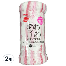 aisen 彈性泡泡柔軟浴巾 BT-625新款, 粉紅色, 2個, 1入