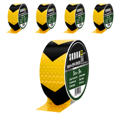 高亮度反光膠帶, 5個, 黃色+黑色