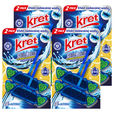 kret 馬桶芳香清潔掛 Set 2入, 檸檬萊姆香氣, 清潔防垢除臭, 40g, 4盒