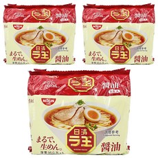 NISSIN 日清 拉王 非油炸速食麵 醬油 95g, 15包