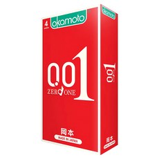okamoto 岡本 衛生套 001 ZERO ONE 52mm, 4個, 1盒