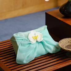 ASPASIA 蝴蝶蘭零用錢收納盒+包巾組, 藍色