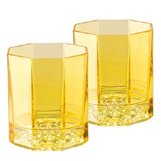 VERSACE 梅杜莎 Lumiere Rhapsody 黃色威士忌杯, 2個