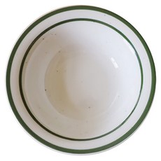 Tuxton 進口磁水果碗 綠邊 4 1/4" TGB-032, 白色, 1個