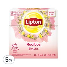 립톤 루이보스 허브차 티백, 1.5g, 10개입, 5개
