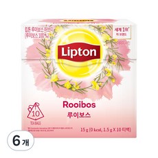 립톤 루이보스 허브차 티백, 1.5g, 10개입, 6개