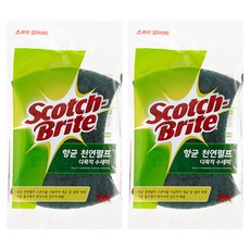스카치브라이트 항균 천연펄프 다목적 수세미, 1개입, 2개
