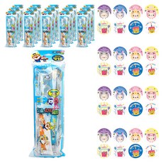 Pororo兒童牙膏4p+牙刷4p隨機發貨+8貼x 2p, 4組