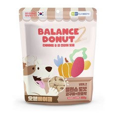 멍냥빌리지 강아지 밸런스도넛 가수분해 간식, 혼합맛(고구마/단호박), 100g, 1개