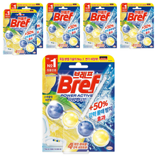 Bref 妙力 Power Active懸掛式馬桶清潔球 檸檬清香, 50g, 6組
