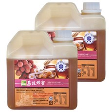 彩花蜜 台灣荔枝蜂蜜 原產地台灣, 1.2kg, 2桶